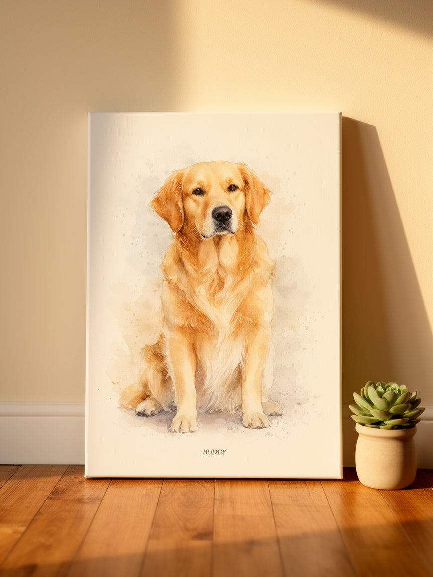 Custom Pet Portrait — Canvas Wall Art