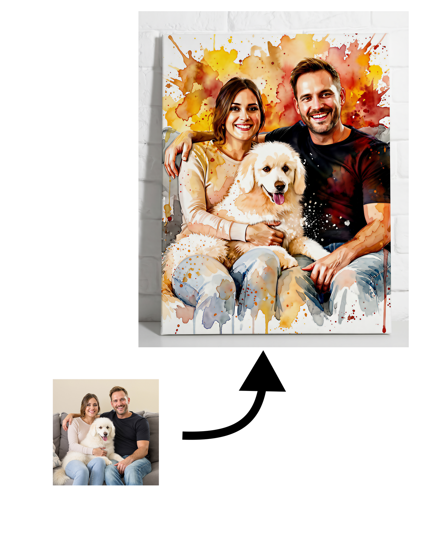 Custom People Portrait — Canvas Wall Art