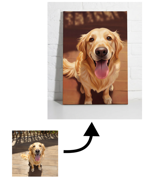 Custom Pet Portrait — Canvas Wall Art