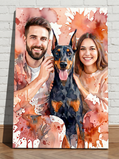 Custom People Portrait — Canvas Wall Art